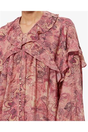 Blusa in seta con stampa mandala pink ISABEL MARANT | HT0908FAD2J20I40PK